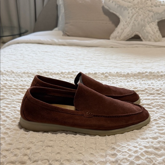 Loro Piana Rich Brown Suede Loafers